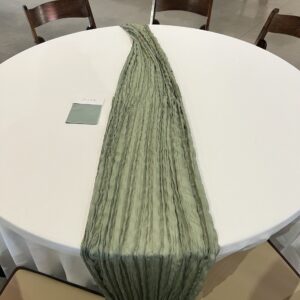 Sage Cheesecloth Runner